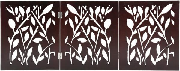 Wood Pet Gate Tri Fold Panel Dog Fence - Image 7