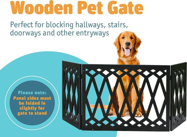 Diamond Design Wood Pet Gate - Image 2
