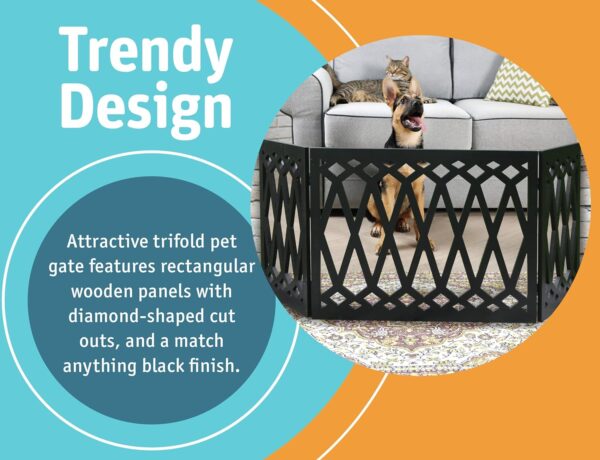 Diamond Design Wood Pet Gate - Image 5